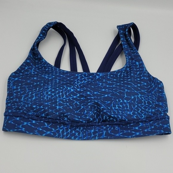 lululemon athletica Other - Lululemon Athletica sports bra Sz 4 Blue Strappy